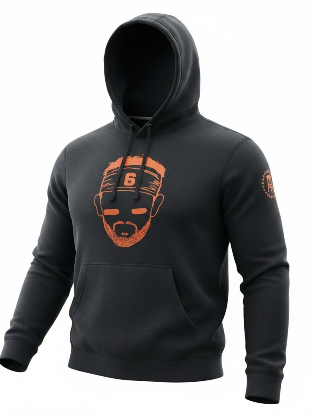 Nike Baker Mayfield 6 Barstool Sports Hoodie Black Orange Men’s Large